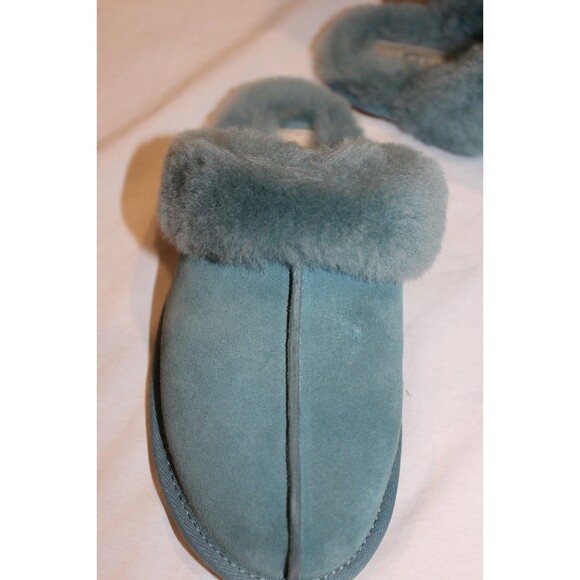 NIB UGG WOMEN'S SCUFFETTE II SUEDE SHEARLING SLIP ON SLIPPERS DEE GREEN SZ 7 - Picture 5 of 7